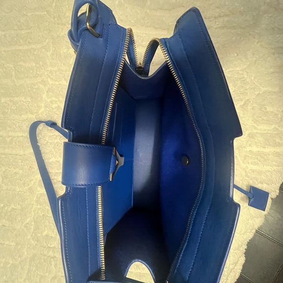 Yves Saint Laurent Vibrant Blue Cabas 2 way Bag - Picture 7 of 8